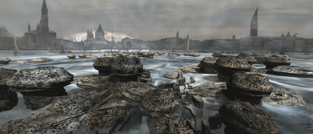 Image of a dystopian venice landcape