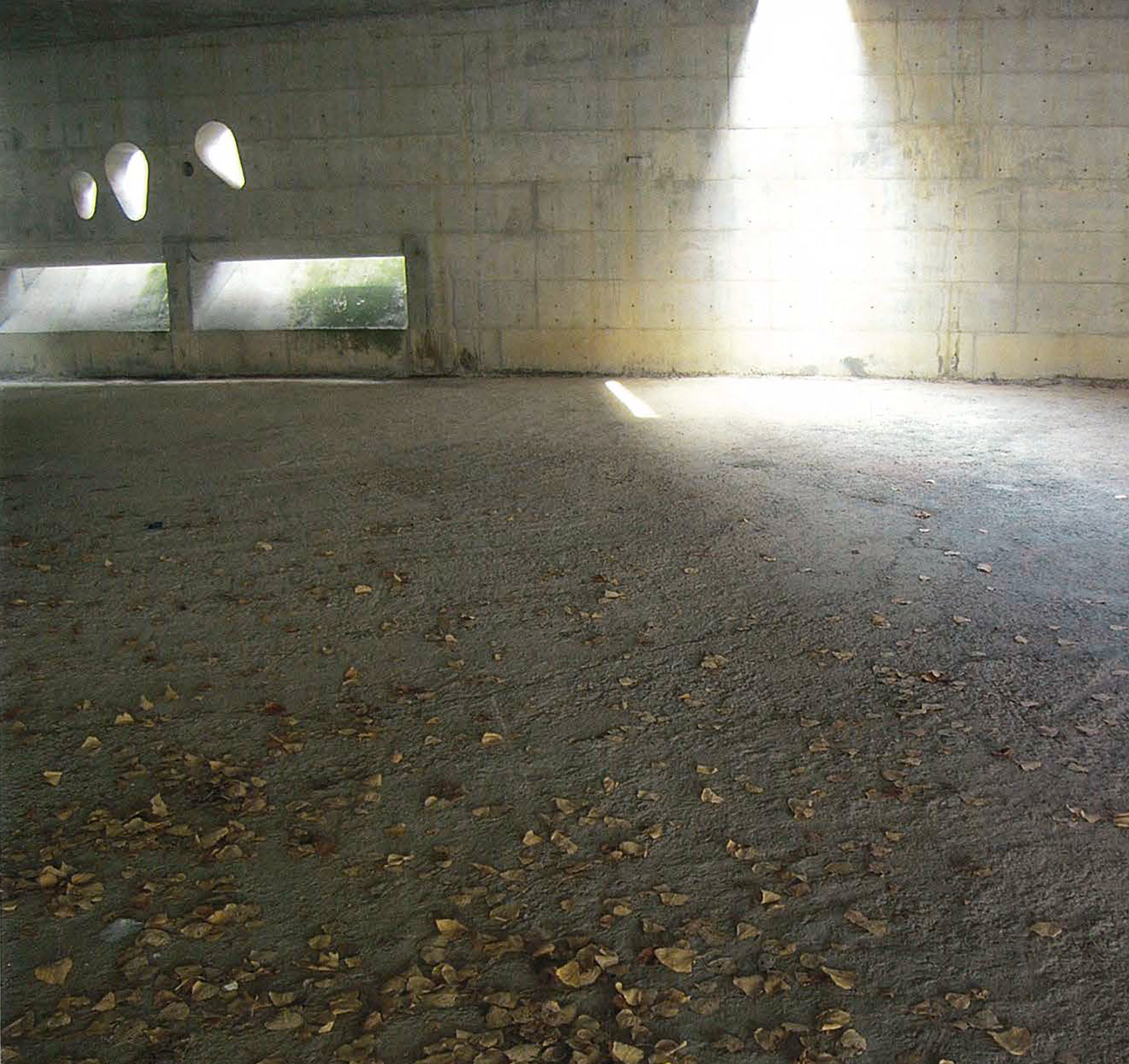 An interior photograph from the cemetery